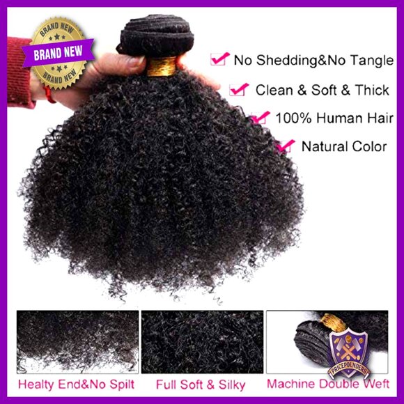 Unprocessed Virgin Human Hair Bundles 8 10 12 Inch Afro Kinky Curly Extensions main image 5